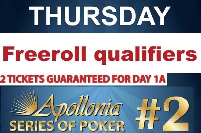 Freeroll με δύο εισιτήρια και σήμερα στο Apollonia για το... 0001 Freeroll με δύο εισιτήρια και σήμερα στο Apollonia για το... 0001