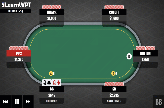 Playing Pocket Queens on a Nine-High Flop