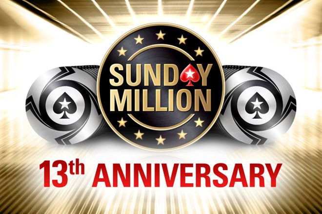 13o Aniversrio do Sunday Million: Satlites com 100-500 Lugares Garantidos