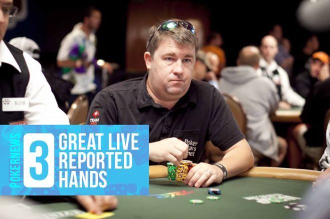 Check out these three fun hands from PokerNews' live reporting archive.