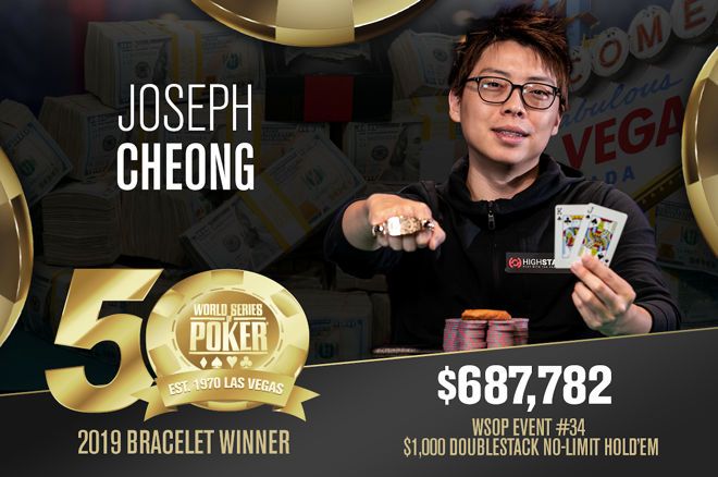 Joseph Cheong Conquista Primeiro Bracelete no US$ 1.000 Double Stack