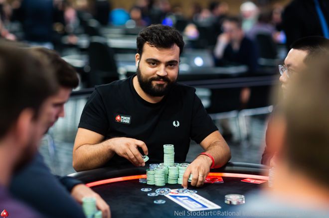 Rui Sousa has just 15 opponents remaining, all with smaller chip stacks.