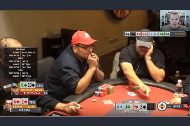 Jonathan Little's Weely Poker Hand: Two Pair vs. Open-Ended Straight Draw