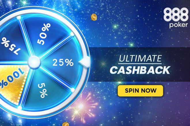 Ganha até 100% de Cashback todos os dias no 888poker