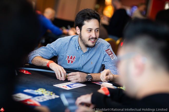 Adrian Mateos chip leader in the PokerStars European Poker Tour Prague €50,000 Super Hih Roller