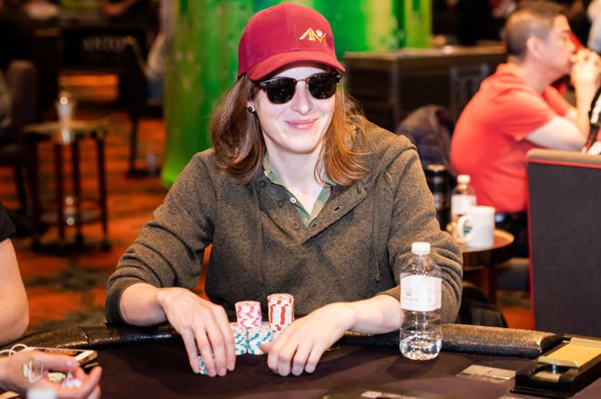Alison Lockwood had some tough competition on Day 2 of Aussie Millions.