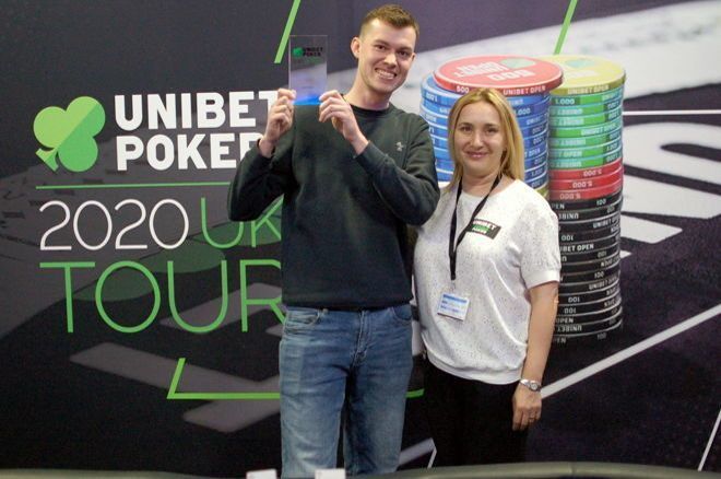 Lawrence Cullen, winner of the first event of the 2020 Unibet UK Poker Tour in Aspers London