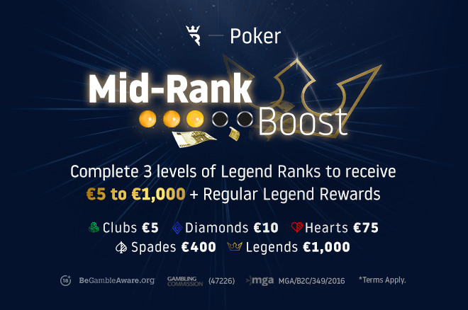 Become a Legend today on Run It Once Poker! Earn up to 1,000 in Mid Rank Boost promotion June 1-7th on Run It Once Poker