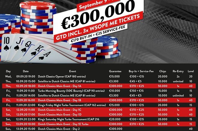 Speelschema van Dutch Classics bekendgemaakt (9 tot en met 14 september) Speelschema van Dutch Classics bekendgemaakt (9 tot en met 14 september)
