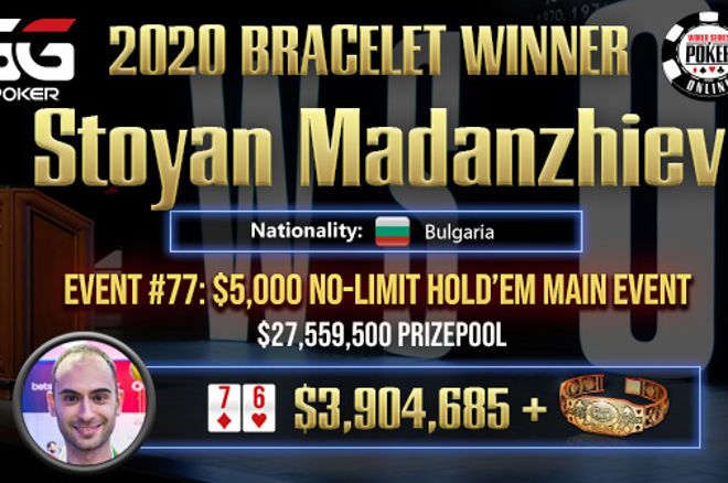 Stoyan Madanzhiev Wins the 2020 GGPoker WSOP Online Main Event ($3,904,686)