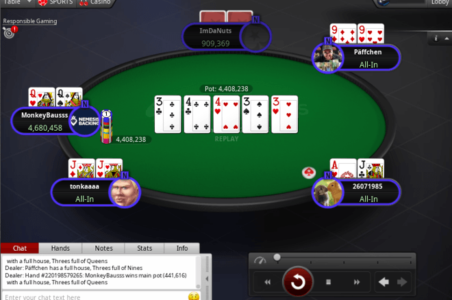 EPT Online Biggest Hands