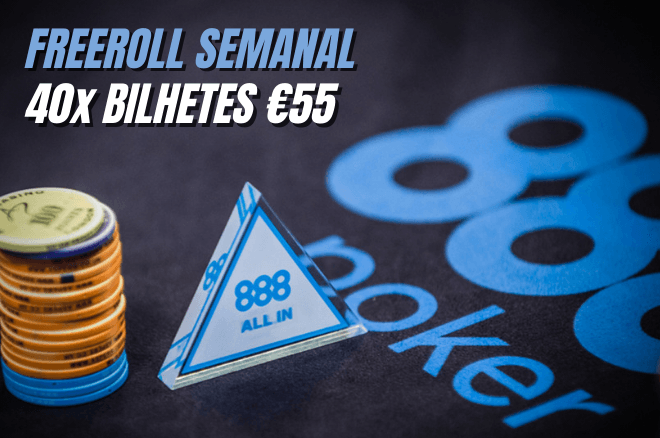 Freeroll Semanal de €2.200 na 888poker - HOJE às 18:00!