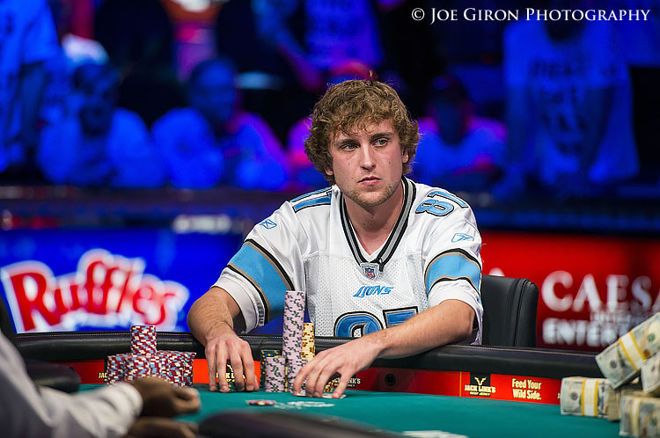 Ryan Riess rocks the Calvin Johnson Lions jersey, wins WSOP and