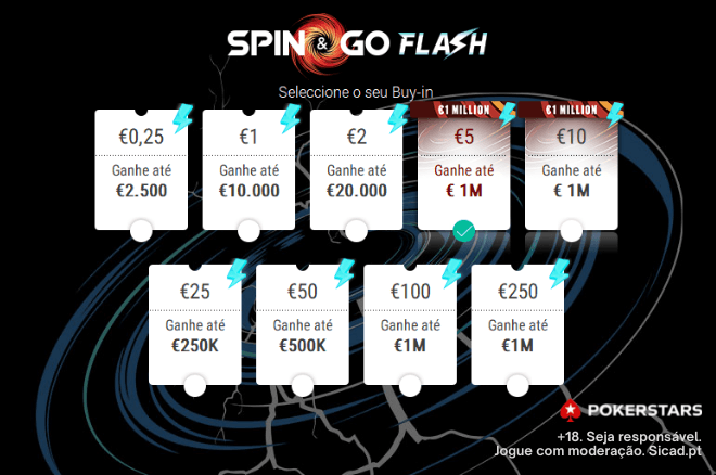 Spin & Go's j est?o disponveis na PokerStars Portugal!