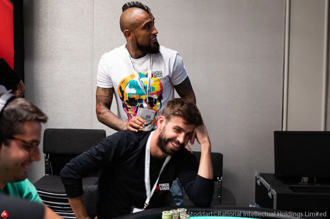 Gerard Pique and Arturo Vidal