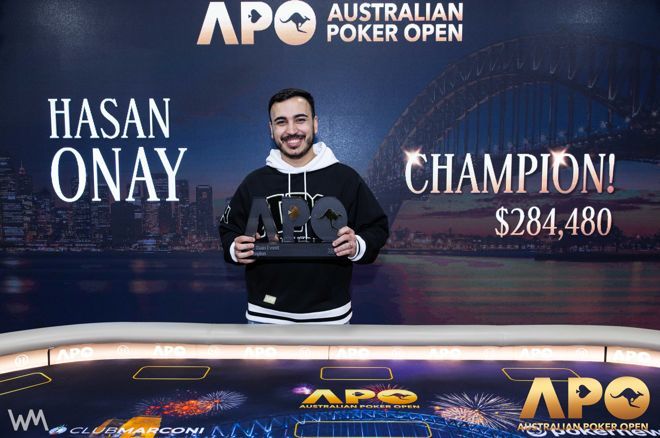 Hasan "Huss" Onay wins the Australian Poker Open Main Event