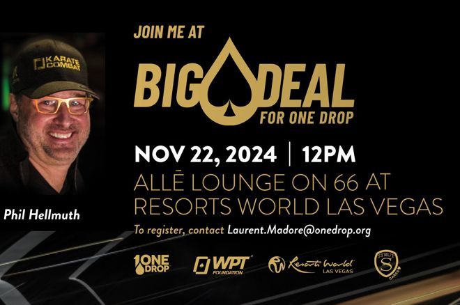 Phil Hellmuth Will Emcee The Big Deal For One Drop Charity