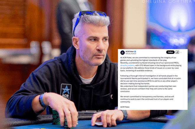 Internal Investigation Finds No RTA Use from ACR Poker Pro Nacho Barbero