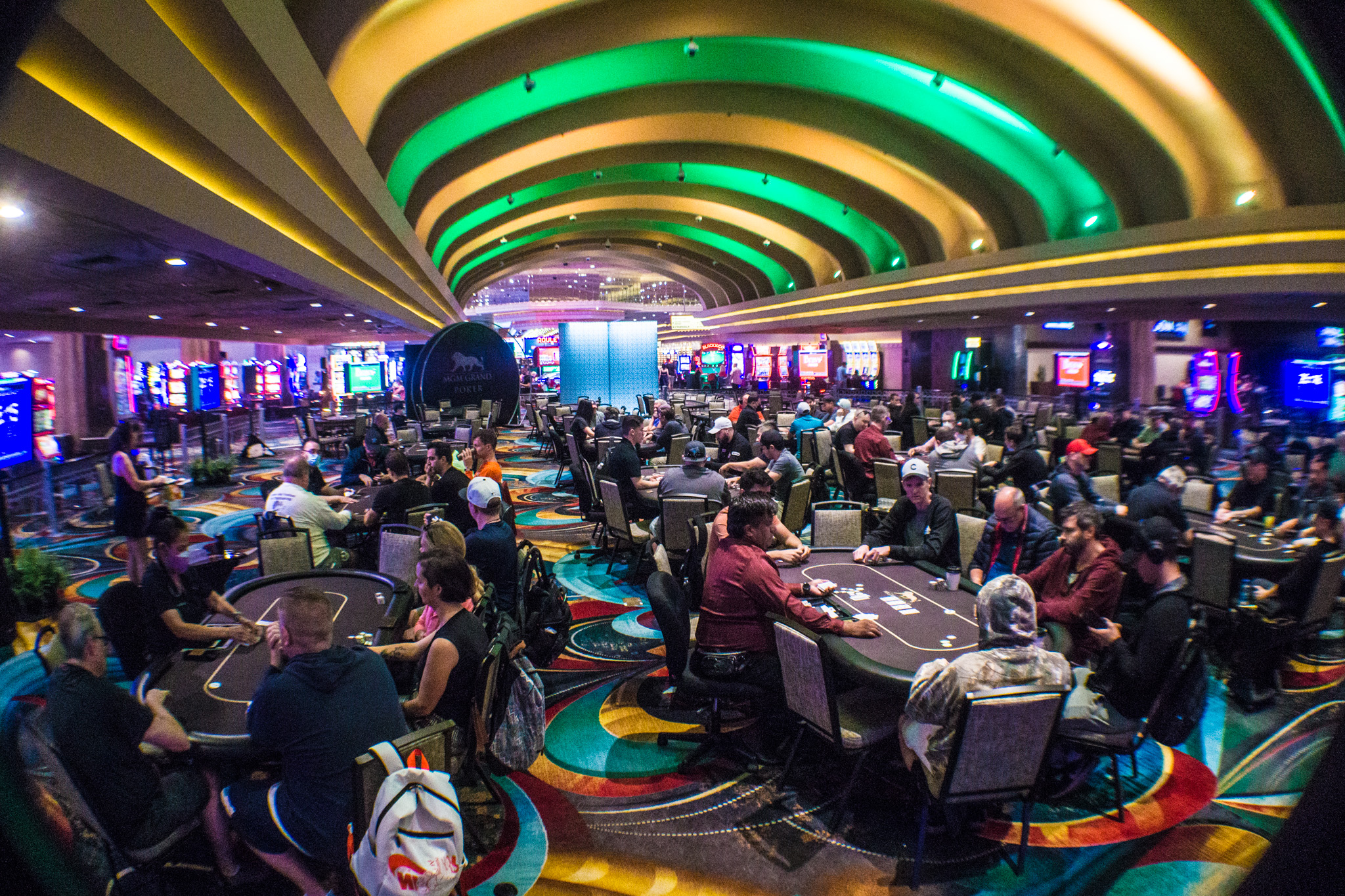 The MGM Grand Poker tournament area.