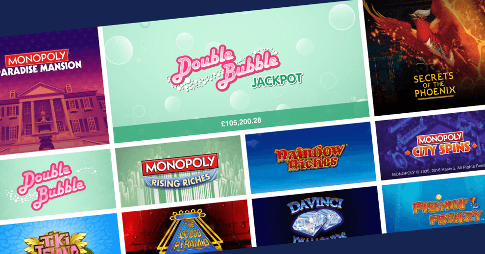The slots library at Monopoly Casino offers their own Monopoly game-themed games, as well as familiar favorites.