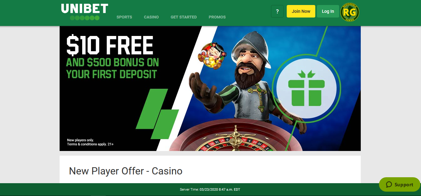 Unibet casino bonus code get $10 free with ubcasino10