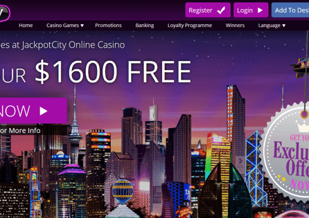 Visit Jackpot City Casino homepage and grab their welcome offer