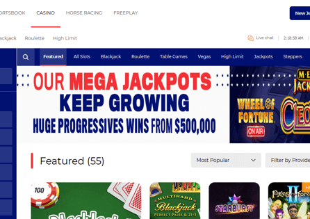 Find the latest promotions and wide game selection at the BetAmerica Casino homepage