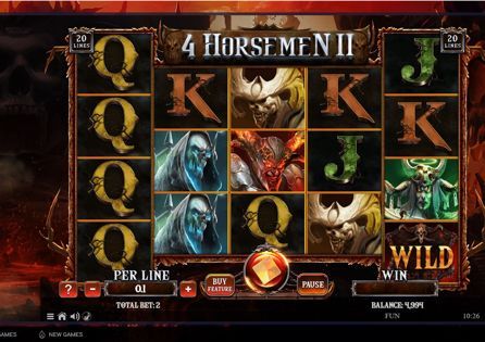 Don't get spooked while spinning 4 Horseman II slot