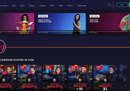 Grosvenor Casino Desktop Site