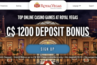 Royal Vegas Casino desktop