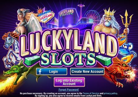 Thsi is LuckyLand Slots landing page