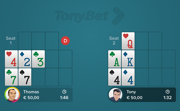 Play open face chinese poker