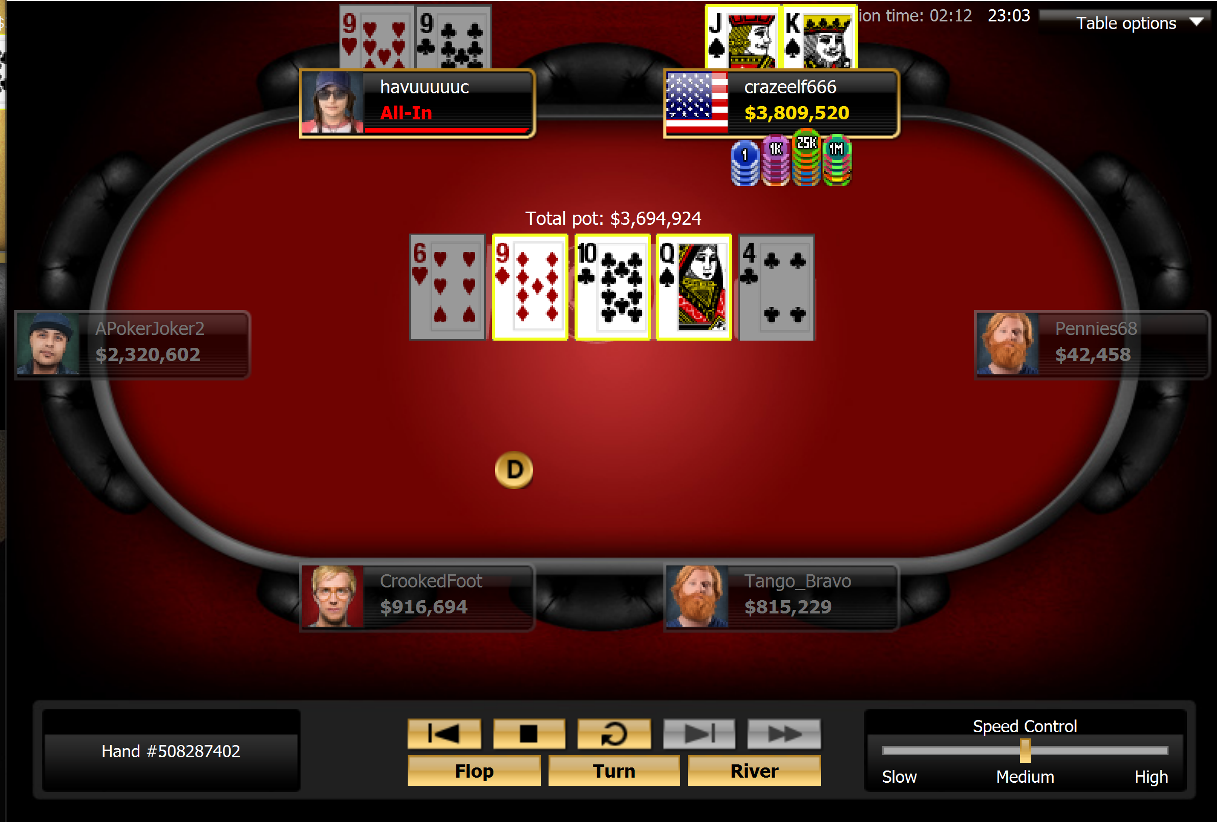 Tuner Falls After Flopping a Set 