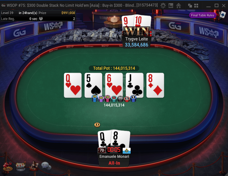 Emanuele "BudSpencer" Monari Eliminated in 2nd Place