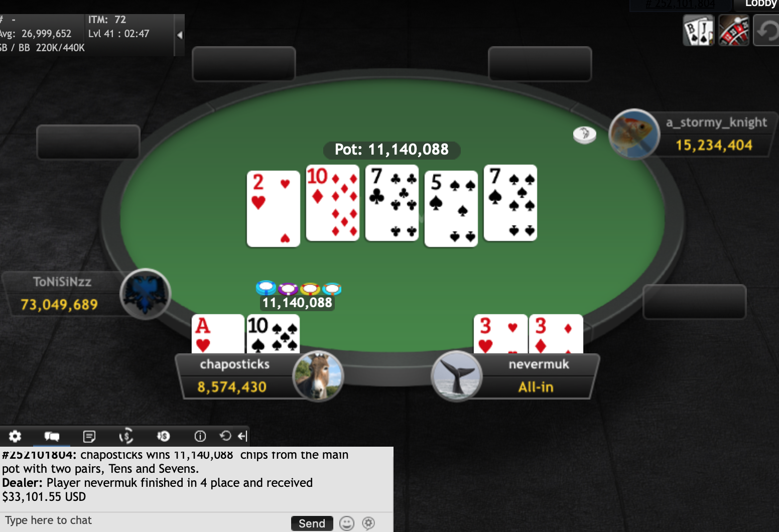 partypoker US hand