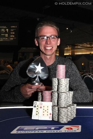 Event 10 winner Eli Heath is making at run in the EPT Deauville Main Event as well