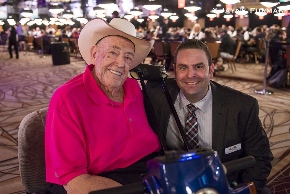 Doyle Brunson and WSOP Tournament Director Jack Effel