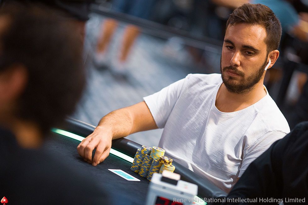 Manuel Bardon was eliminated on the final table bubble