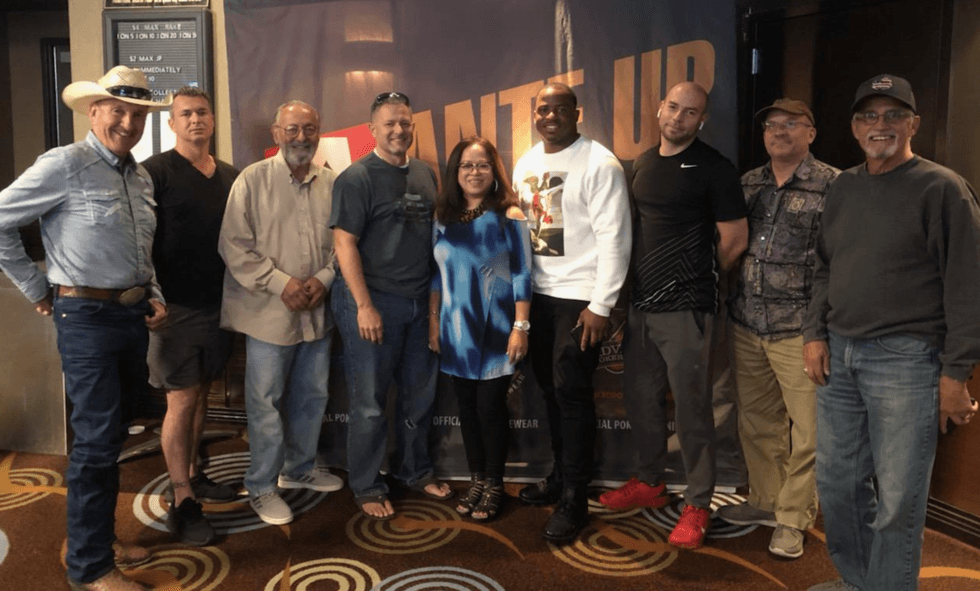 Final table of the Ante Up Winter Poker Classic Event #1.