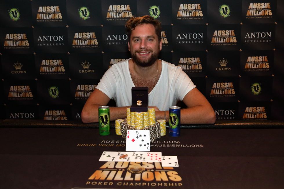 2019 Aussie Millions A$1,150 Six Max Champion Bart Lybaert