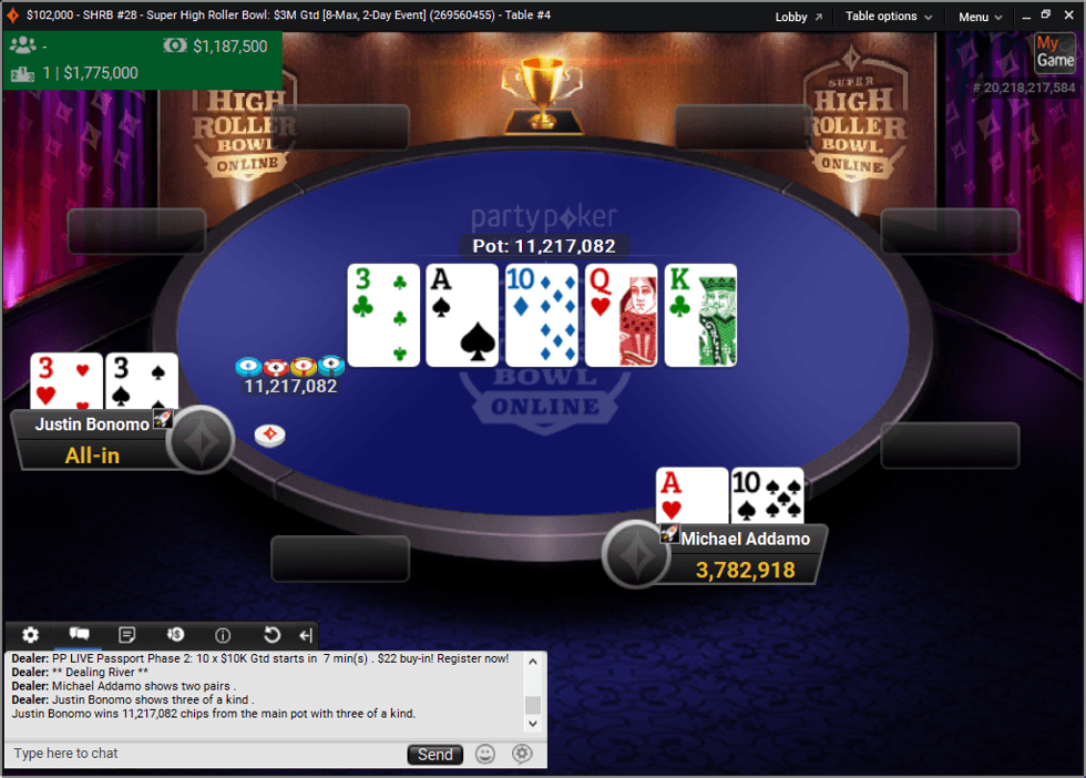 Bonomo Doubles Through Addamo