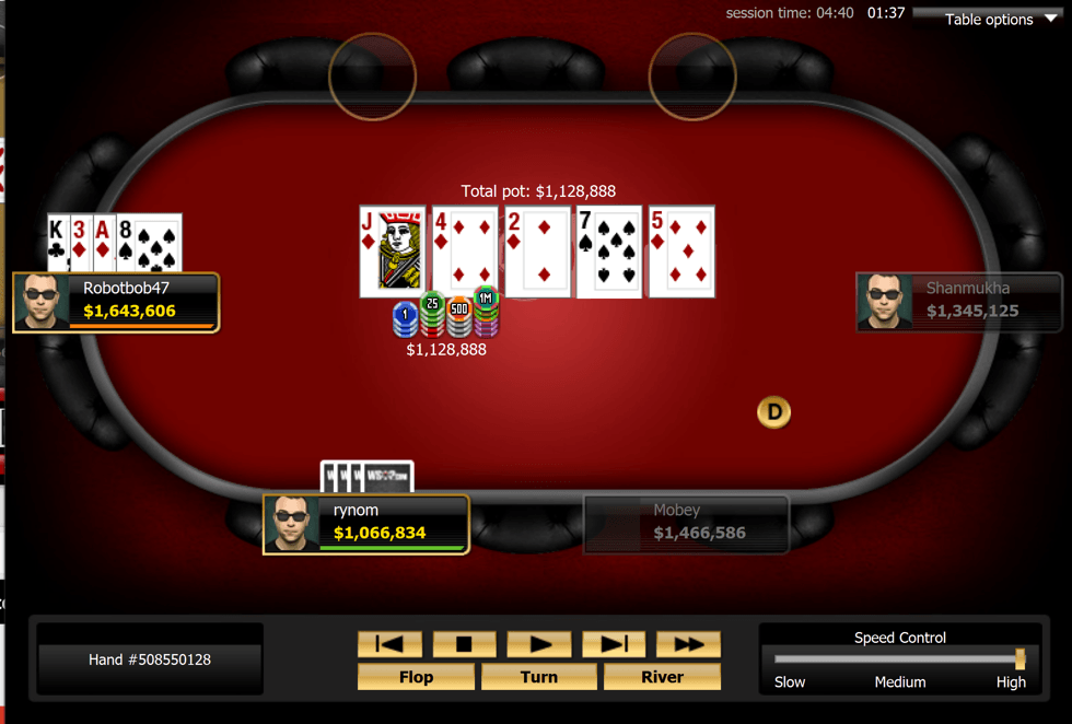 Moorman Rivers Straight Flush and Gets Paid 