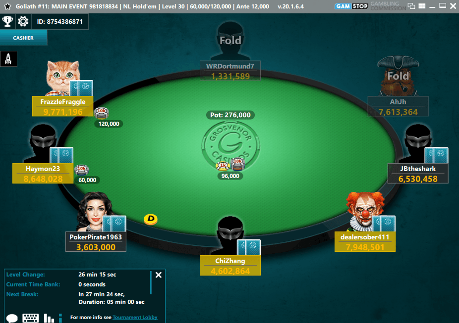 2020 Goliath Online Main Event Final Table