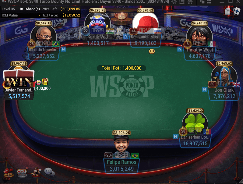 Event #64 Final Table 