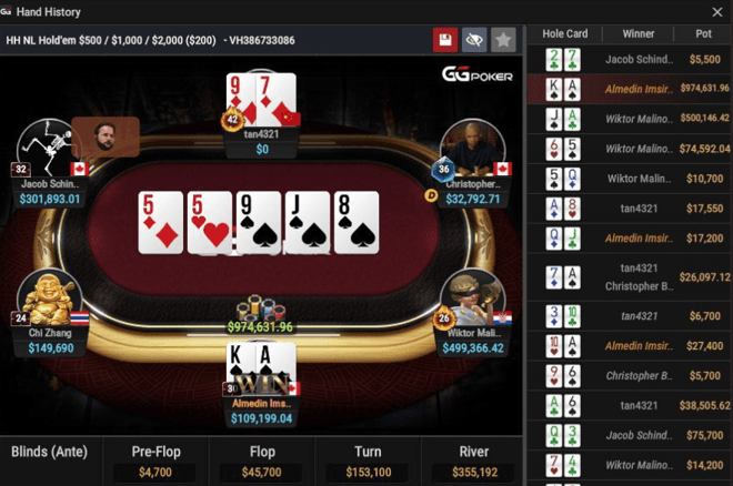 An almost $1M hand occured on GGPoker