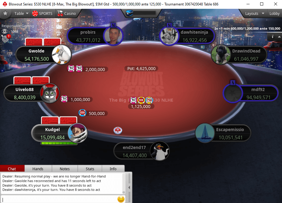 $530 The Big Blowout Final Table