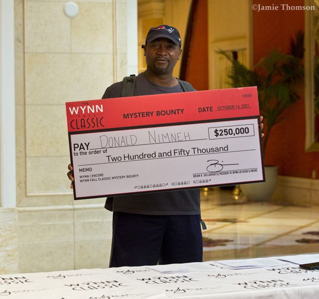 Donald Nimneh claims the top mystery bounty prize of $250,000