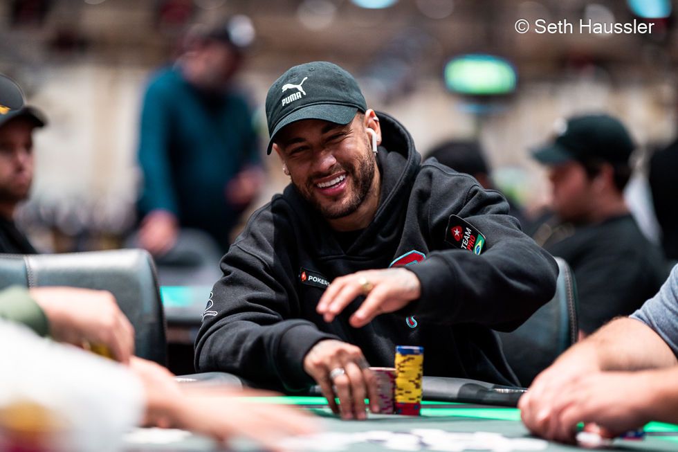 Neymar Jr made his first WSOP appearance on Day 1