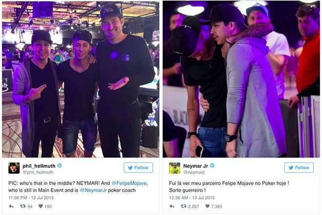 GGPoker Ambassador Felipe Ramos, Phil Hellmuth and Neymar