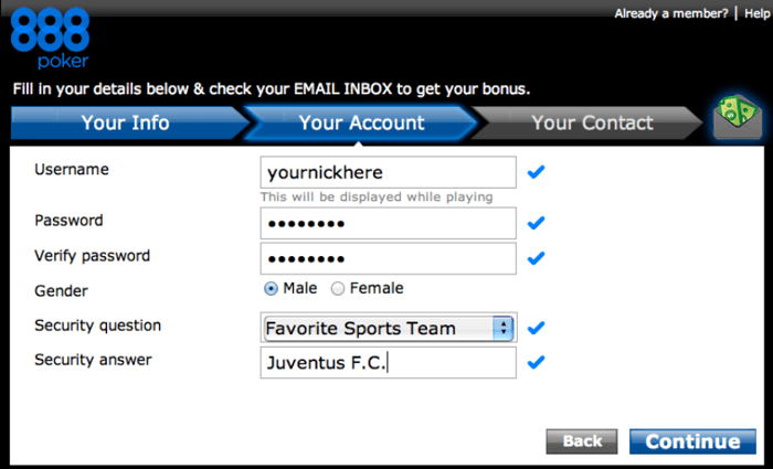 888poker signup form